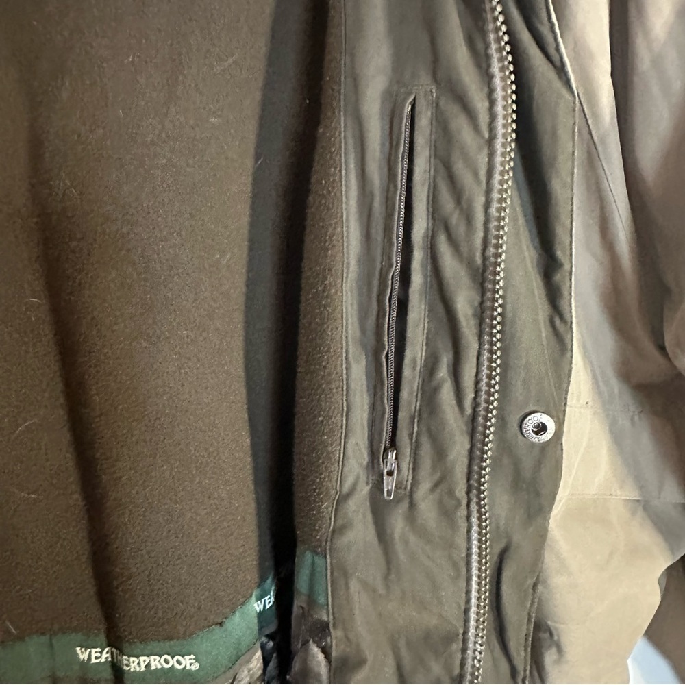 Weatherproof Brown Hooded Fleece Lined Jacket XXL Hidden Pockets - Picture 7 of 16